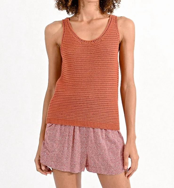 Boho Crochet Top In Caramel Save Big