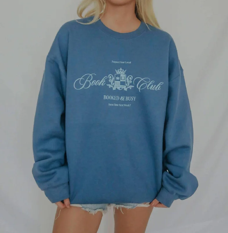 Book Club Two-Tone Sweatshirt In Blue Fashion For Every Occasion