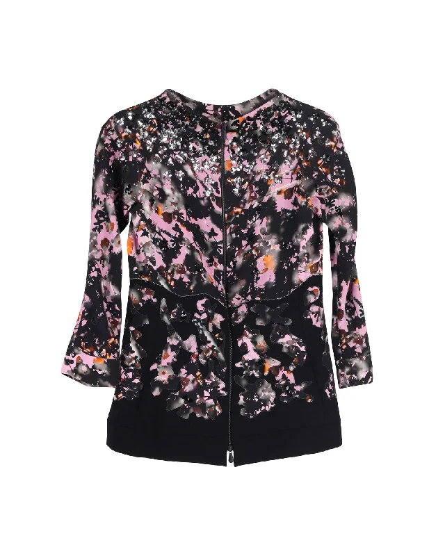 Bottega Veneta Sequinned Printed Blouse in Multicolor Silk Fashion-Forward