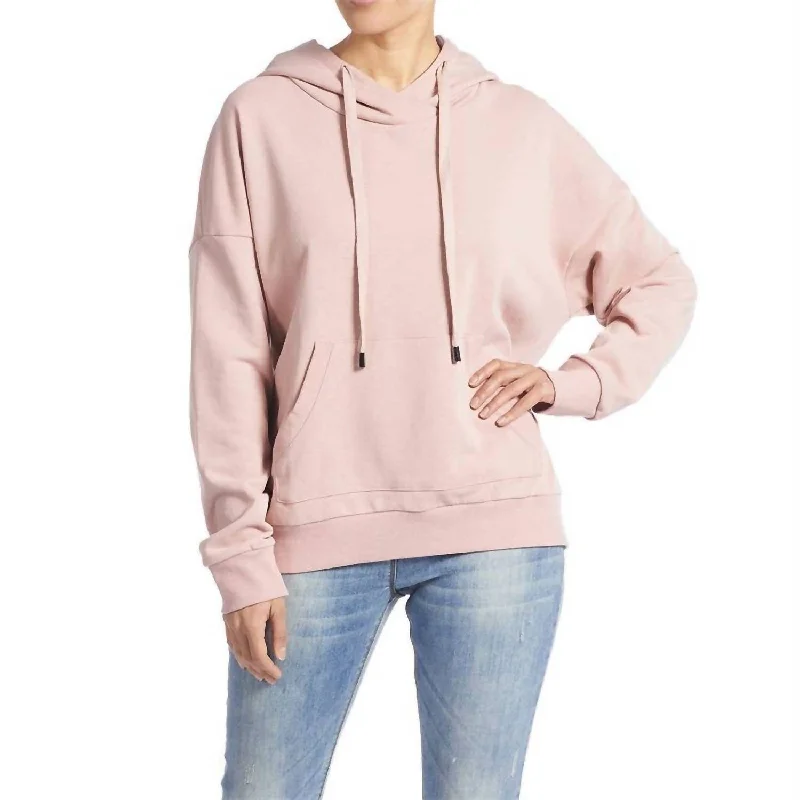 Boyfriend Hoodie In Dusty Pink Playful Elegance