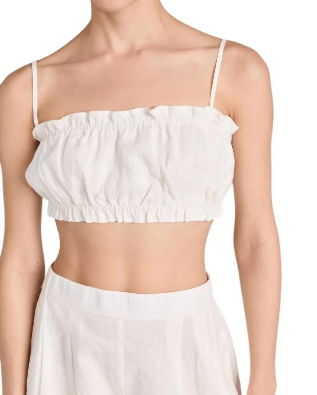 Brigette Bandeau Top In Ivory Huge Price Cut