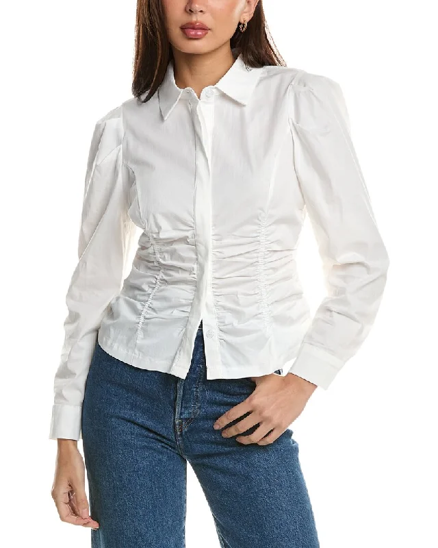 Brook + Lynn Ruched Blouse Statement Piece