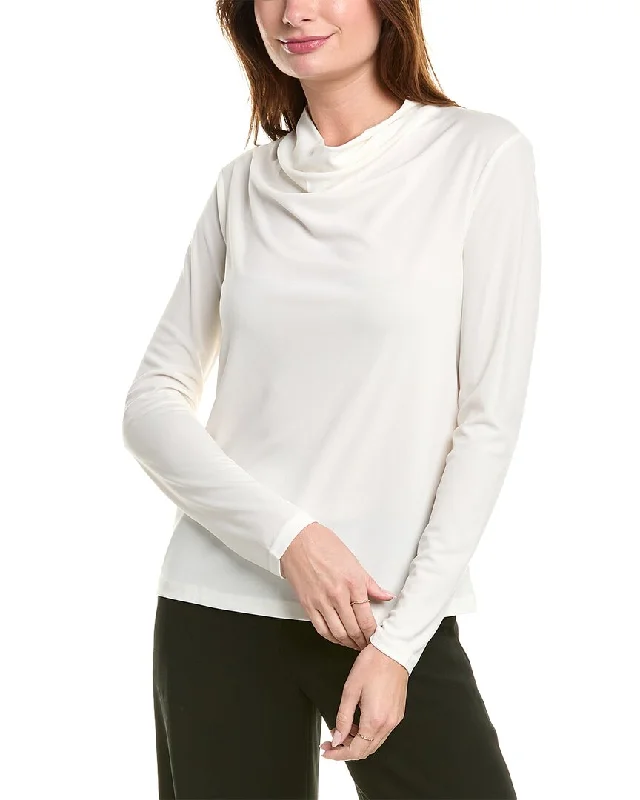 Brooks Brothers Cowl Neck Shirt Casual Chic