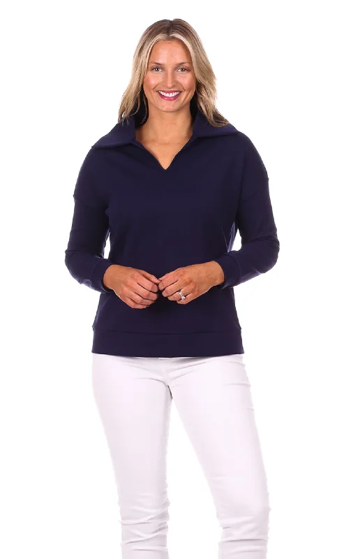 Brynn Sweatshirt in Navy Elegant Style