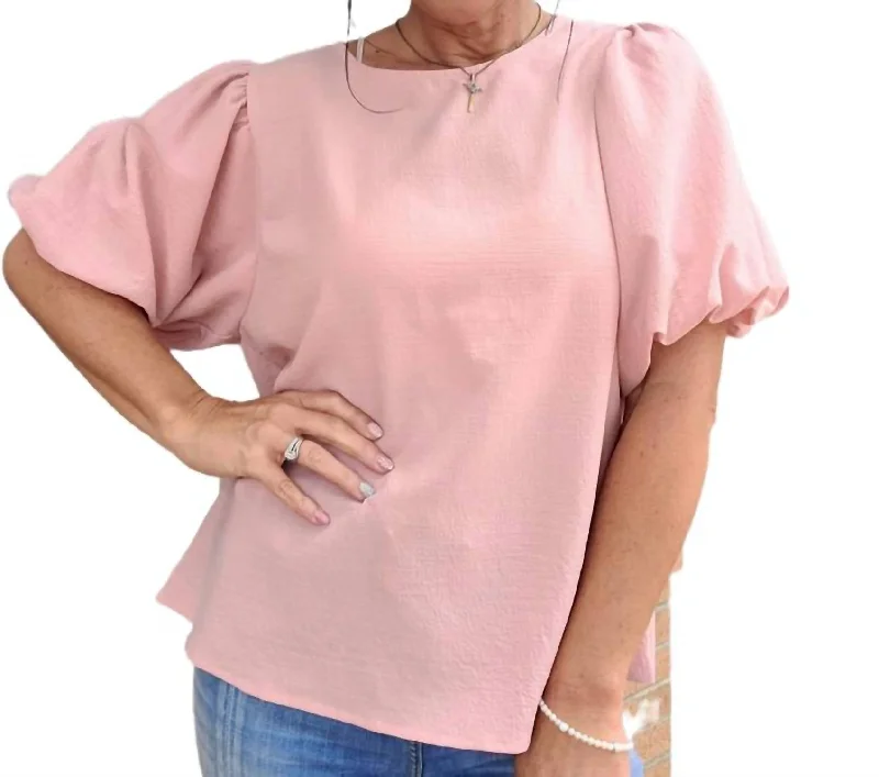 Bubble Sleve Top In Blush Beat The Heat In Tropical Styles