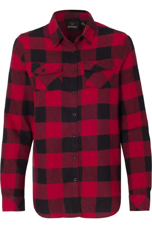 Burnside Women´s Yarn-Dyed Long Sleeve Flannel Shirt Special Offer