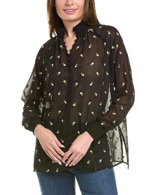 cabi Embroidered Blouse Limited Time Deal