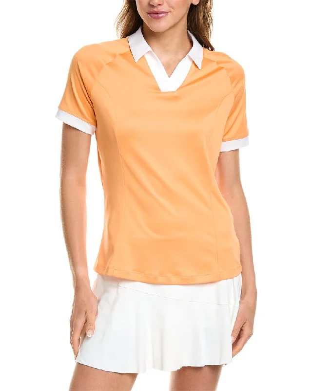 Callaway V-Placket Colorblocked Polo Shirt Trendy Attire For Her