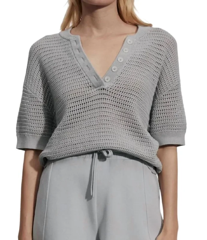 Callie Knit Top In Mirage Grey Style Without Limits