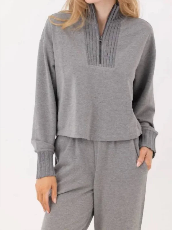 Cambria Sweatshirt In Dark Heather Grey Brand Name Clothing Discount Extravaganza