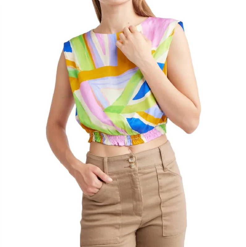 Cassidy Top In Color Brush Lightweight Fabric