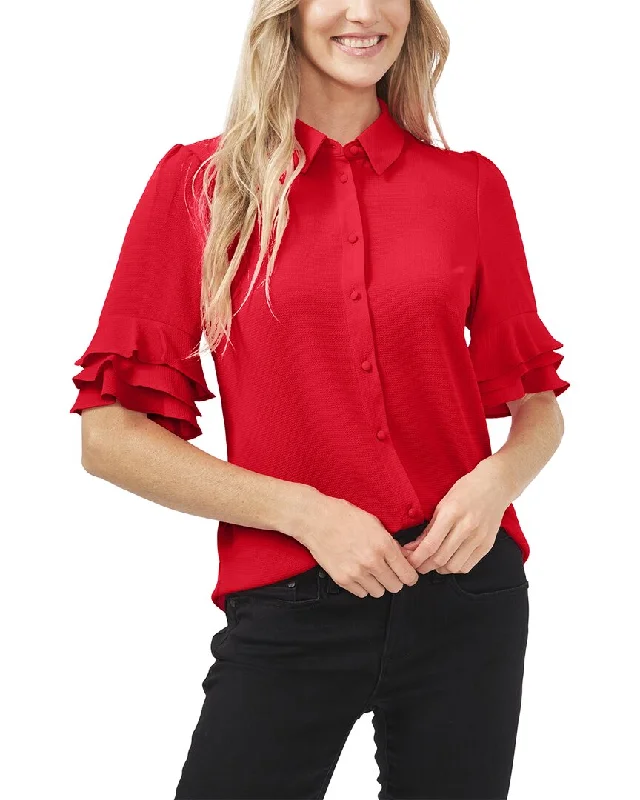 CeCe 3/4-Sleeve Collared Top Wardrobe Update