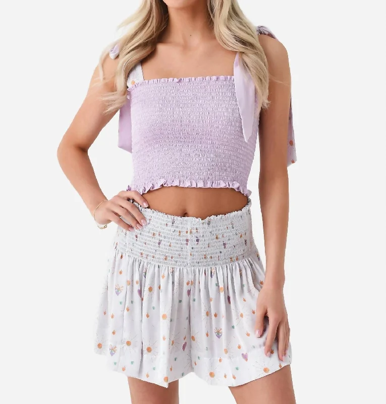 Cece Top In Louisiana Lilac Coastal Beach - Inspired Style