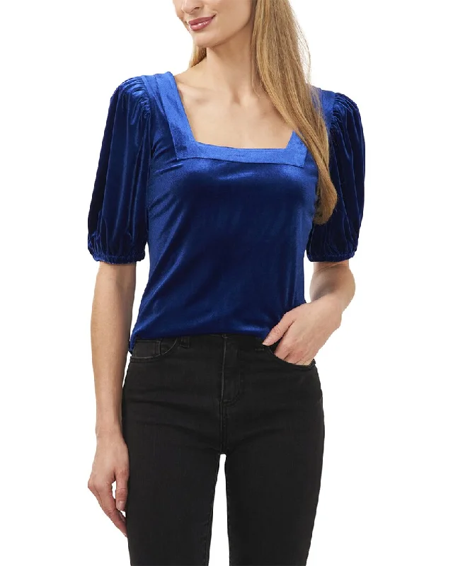 CeCe Velvet Puff Sleeve Top Limited Time Offer