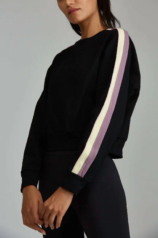 Chase Sweatshirt In Mauve Ivory Modern Glamour