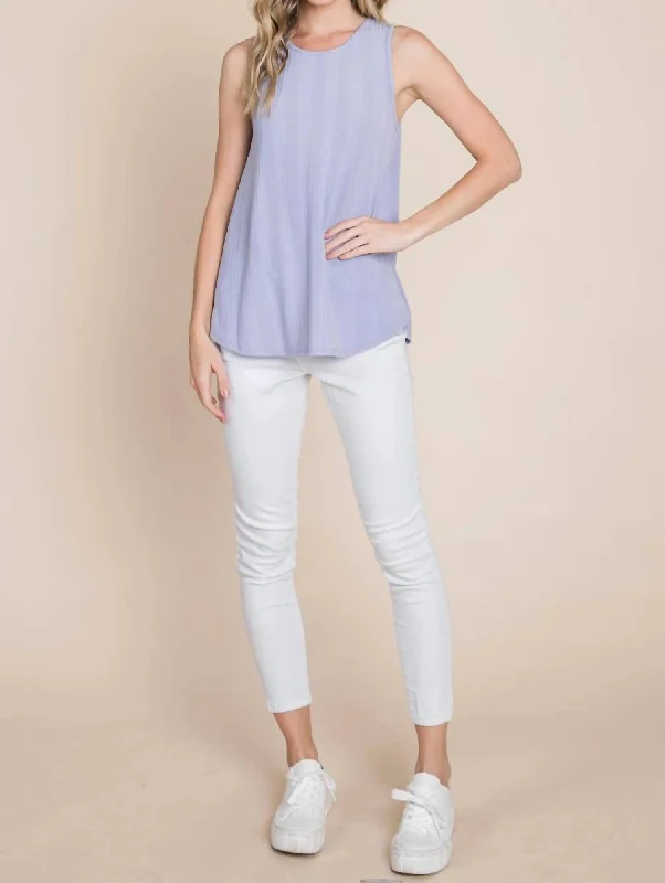 Chic Knit Tank In Lavender Artful Design