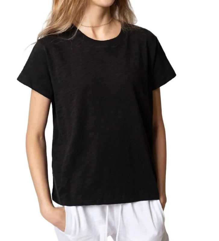 Chloe Short Sleeve Tee Top In Black The Latest Fashion Trends