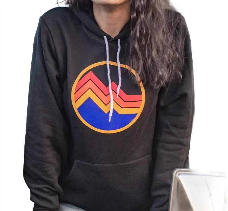 Circle Adult Hoodie In Black Modern Glamour