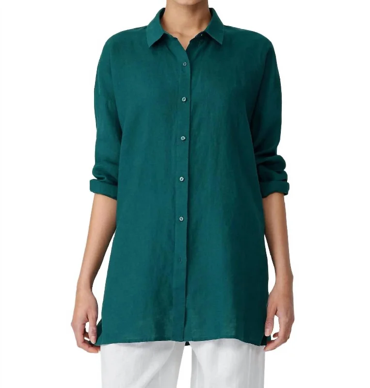 Classic Collar Shirt In Sea Star Chic Allure