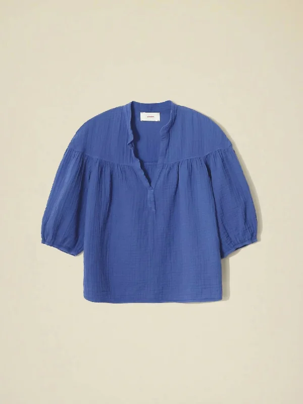 Clem Top In Blue Special Offers, Don't Miss