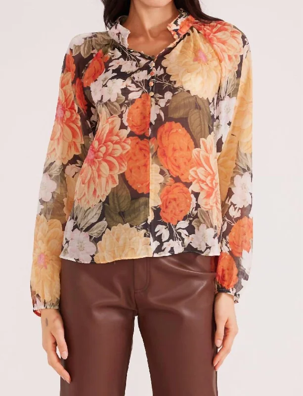 Clementine Blouse In Multi Casual Chic Clothing