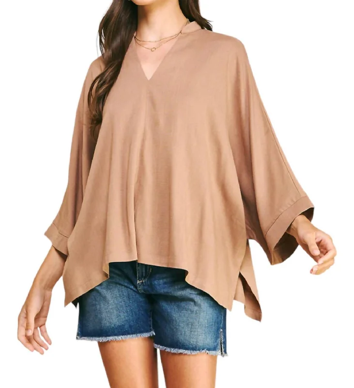 Colette Top In Brown Fashion Forward