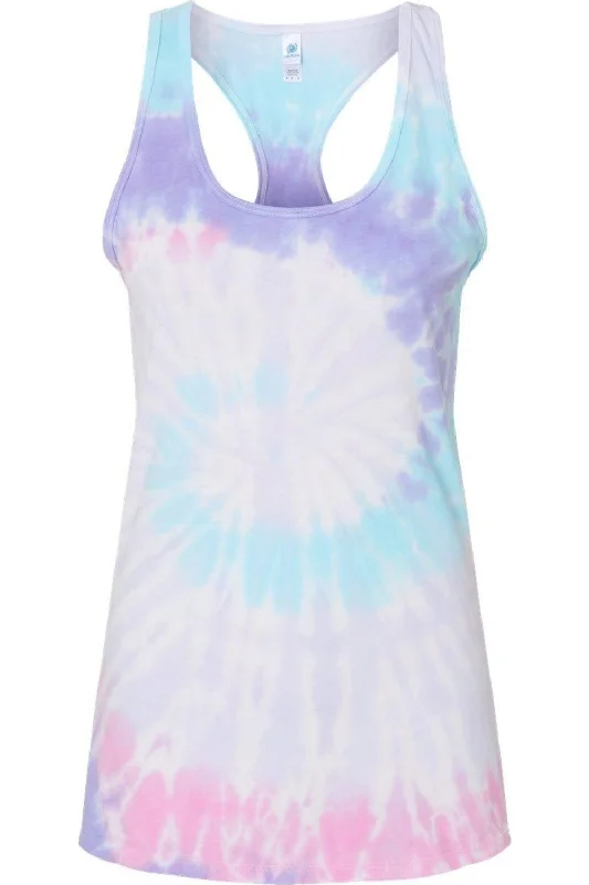 Colortone Tie-Dyed Racerback Tank Top Fashion Forward