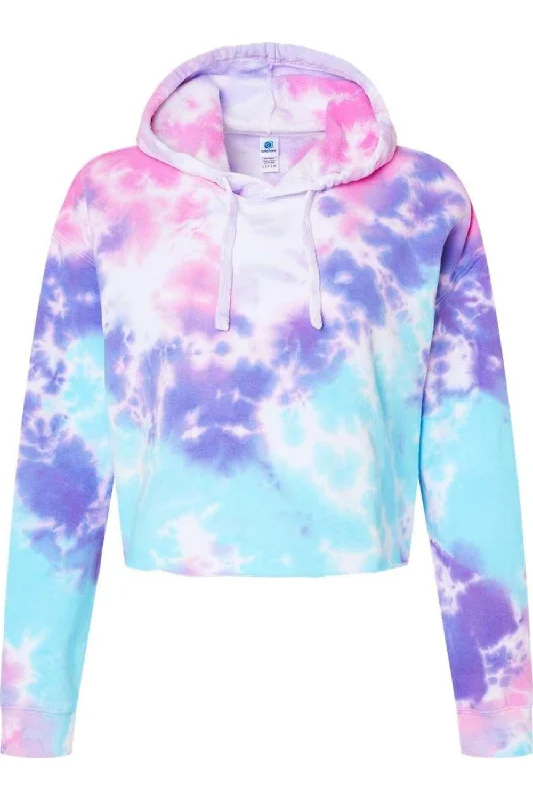 Colortone Women´s Tie-Dyed Crop Hooded Sweatshirt Comfort Meets Fashion