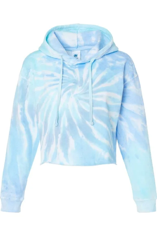 Colortone Women´s Tie-Dyed Crop Hooded Sweatshirt Mother's Day Special