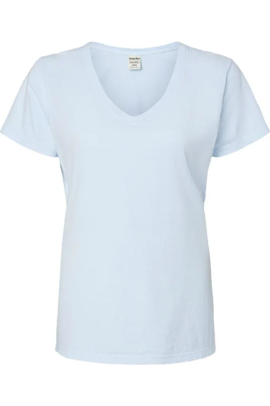 ComfortWash by Hanes Garment-Dyed Women´s V-Neck T-Shirt Sleek Design