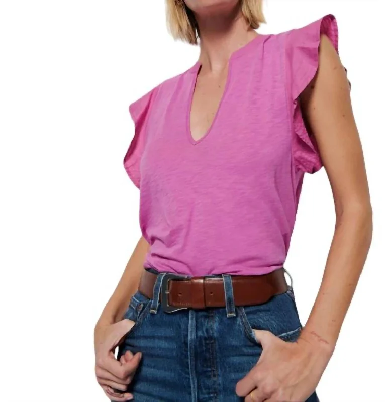 Constance V-Neck Top In Rosebud Unleash Your Trend Driven Style