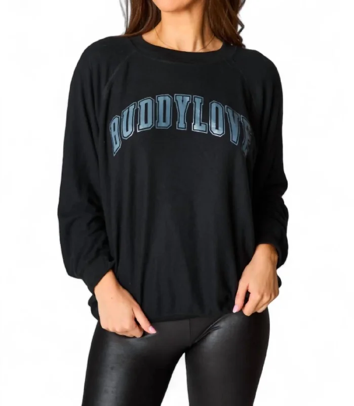 Corey Graphic Sweatshirt - University In Black Exquisite Craftsmanship