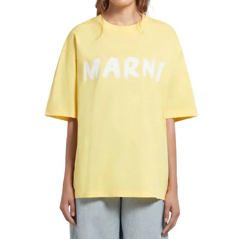 Cotton Graphic T-Shirt In Lemmon Budget-Friendly Fashion