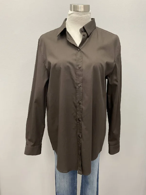 Cotton Shirt In Chocolate Minimalist Chic