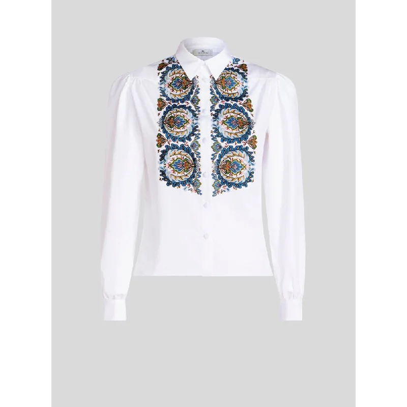 COTTON SHIRT WITH PAISLEY EMBROIDERY Weekend Exclusive