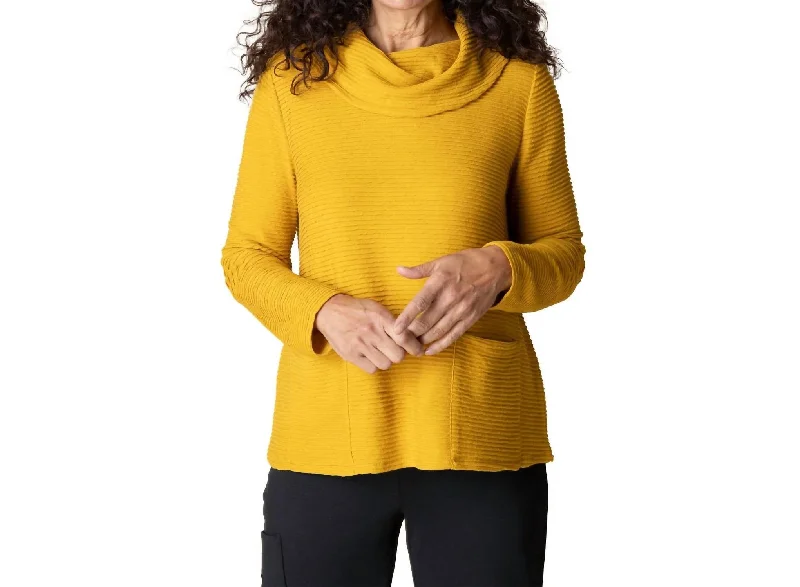 Cowl Neck Tunic In Honey Low Price Special