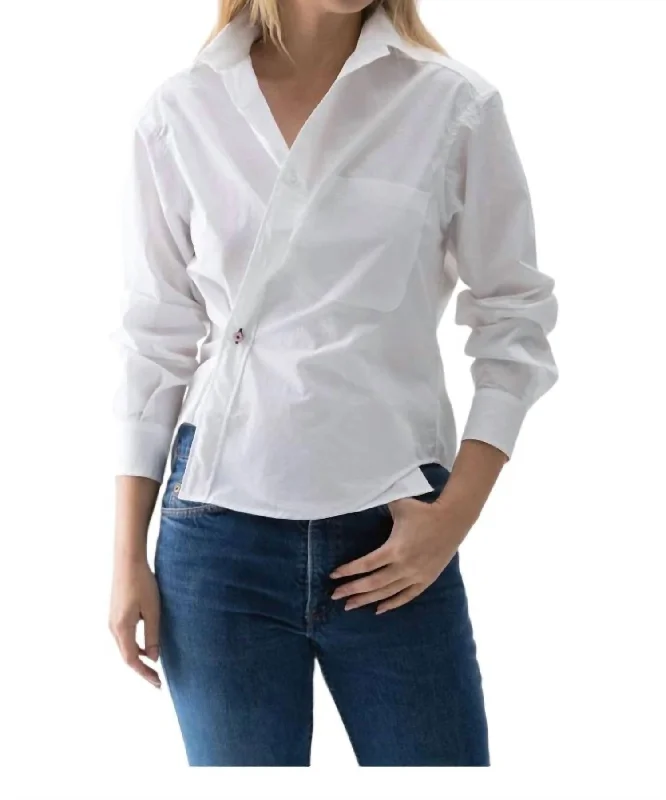 Crop Shirt In White From Casual To Classy