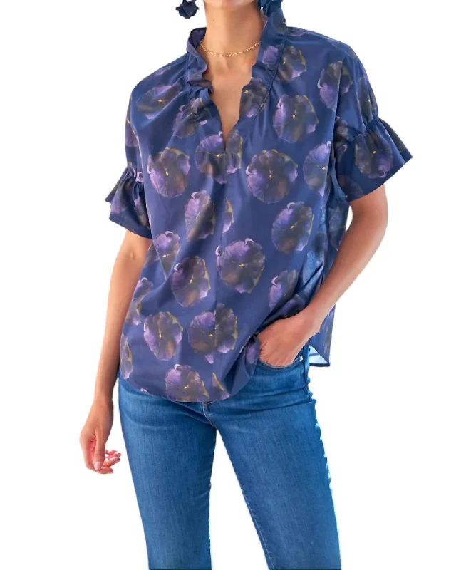 Crosby Top Blouse In Pansy All Season Fashion Collection