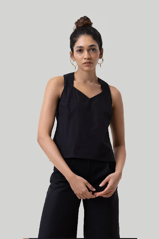 Crossback Tank Top in Black Trendsetting Threads