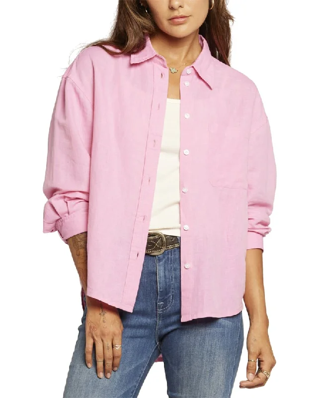 Current/Elliott The Candid Linen-Blend Shirt Feminine Elegance