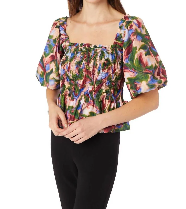 Daisy Top In Stargazer Lily Athleisure Wear Promotion