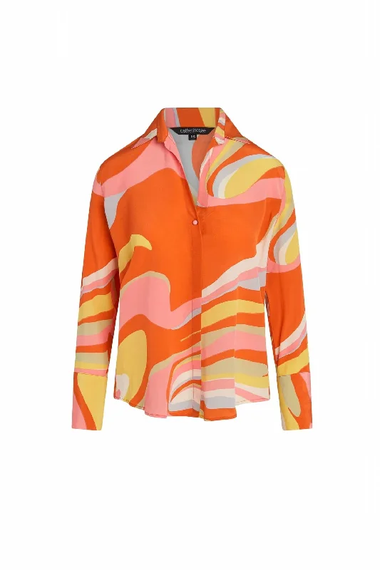 Daria French Cuff Blouse In Sherbet Fashion Frontiers