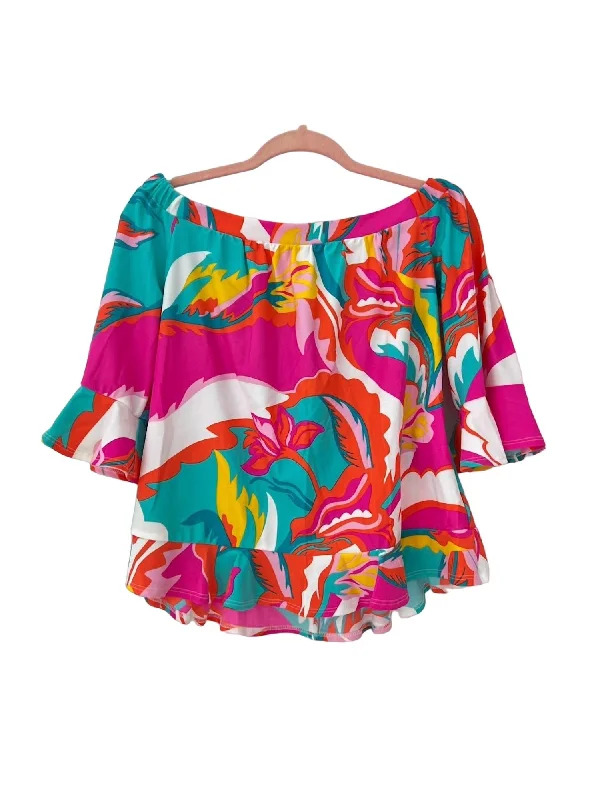 Demi Top In Mod Floral Hot Pink Fashionista Favorites