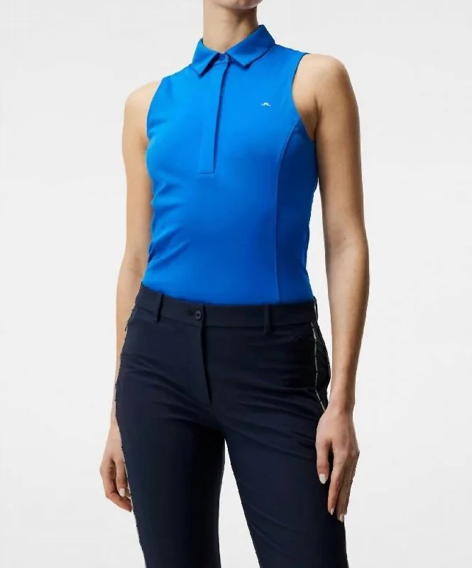 Dena Sleeveless Top In Brilliant Blue Vibrant Styles