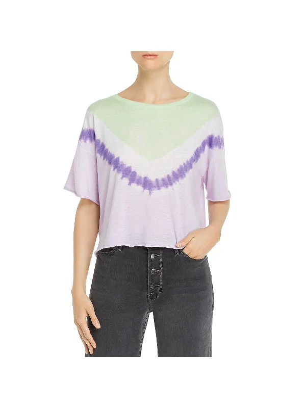 Destination  Womens Tie-Dye Cropped Graphic T-Shirt Explore What's New