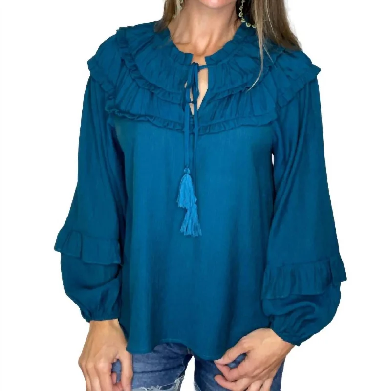 Diana Blouse In Teal New In This Season