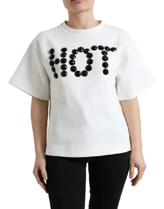 Dolce & Gabbana  Cotton Stretch  HOT Crystal Women's T-shirt (Pre-Owned) Fresh Styles, Fresh Deals