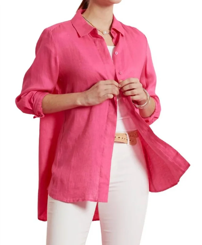 Dora Linen Tunic In Cabaret Pink Fashionista Favorites