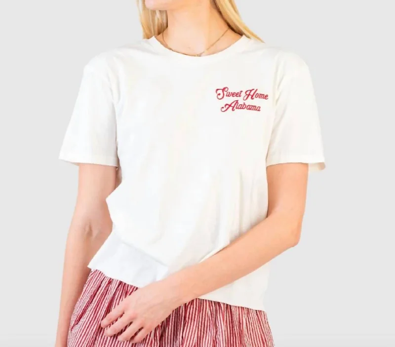 Drew Sweet Home Alabama Tee In Ivory Stylish Spring Fashion