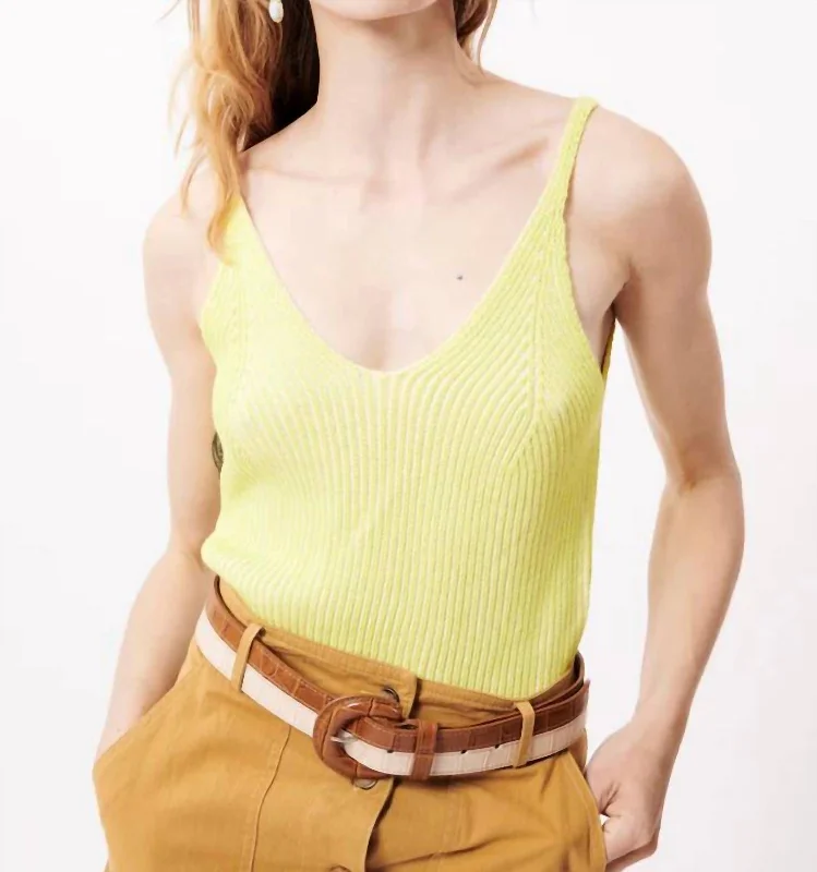 Edith Knitted Top In Citron Save On Inspired Styles